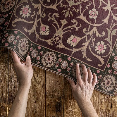 Vinylový koberec Bledý antický kvet dekoratívny floral
