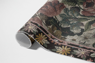 Vinylový koberec Bledé farby divé kvety vintage