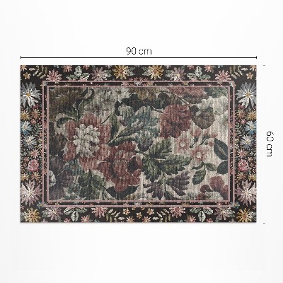 Vinylový koberec Bledé farby divé kvety vintage