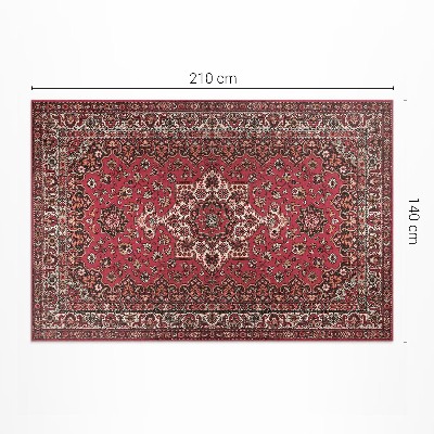 Vinylový koberec Starý kvetinový červený perzský vzor
