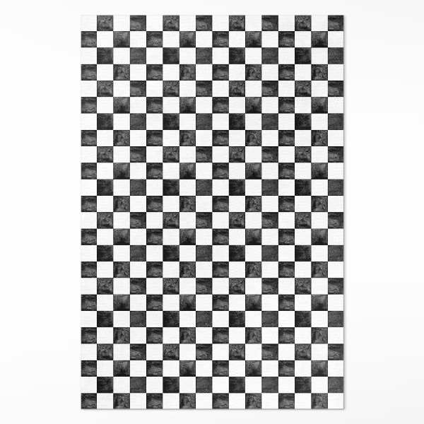 Vinylový koberec Kamenná šachovnica monochromatická