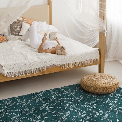 Vinylový koberec Minimalistické vetvičky s listami boho