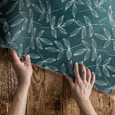 Vinylový koberec Minimalistické vetvičky s listami boho