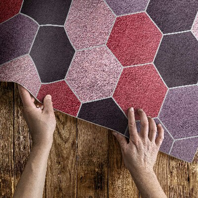 Vinylový koberec Dlaždice hexagóny imitácia plyšu
