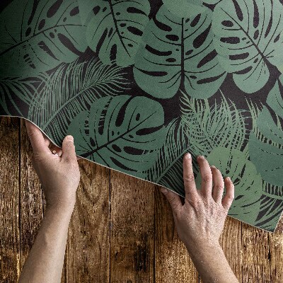 Vinylový koberec Ilustrácia tropických rastlín monstera