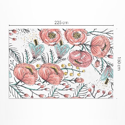 Vinylový koberec Pastelové kvety krásna jemná ilustrácia