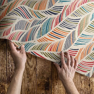 Vinylový koberec Farebné abstraktné listy boho