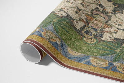 Vinylový koberec Krišna s kravami gobelín
