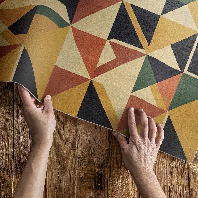 Vinylový koberec Geometrická farebná abstrakcia retro