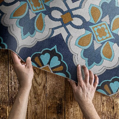 Vinylový koberec Geometrický vzor farebných vintage dlaždíc