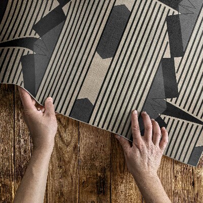 Vinylový koberec Lineárna kompozícia v štýle vintage