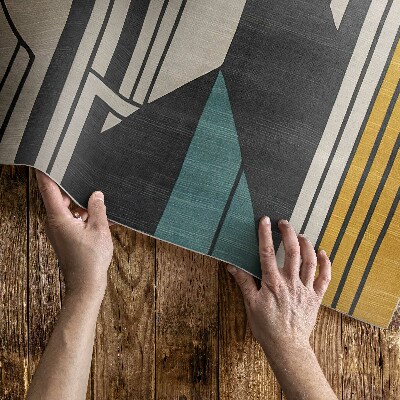 Vinylový koberec Geometrická abstrakcia v štýle vintage