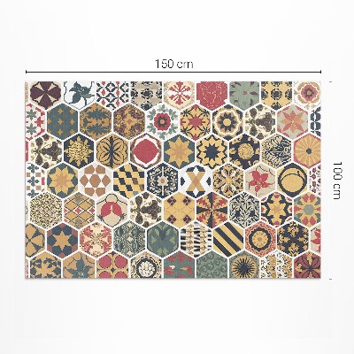 Vinylový koberec Vzorovaná vintage mozaika hexagóny