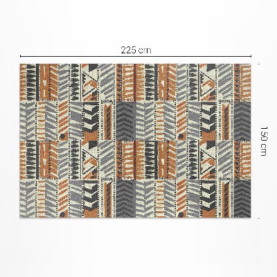 Vinylový koberec Boho lineárne abstrakcie štýl indiánsky