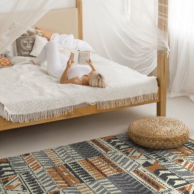 Vinylový koberec Boho lineárne abstrakcie štýl indiánsky