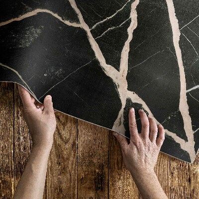 Vinylový koberec Tmavý popraskaný mramor glamour kontrast