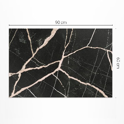 Vinylový koberec Tmavý popraskaný mramor glamour kontrast
