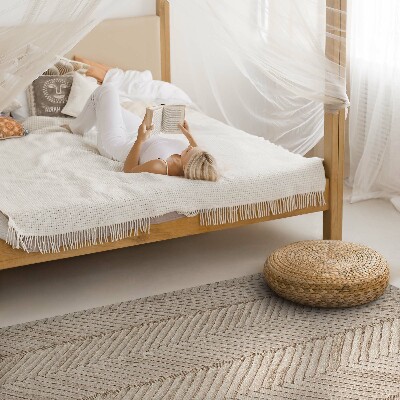 Vinylový koberec Indiánska pletenka rybia kosť boho vintage