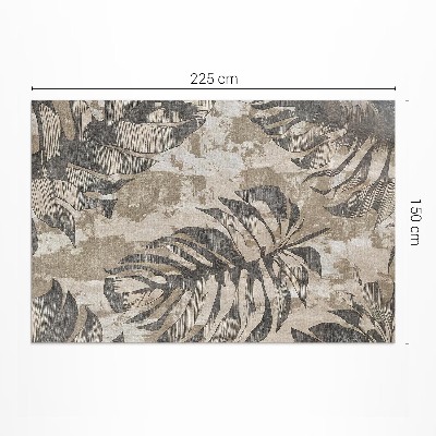 Vinylový koberec Boho listy rastliny s textúrou surový štýl