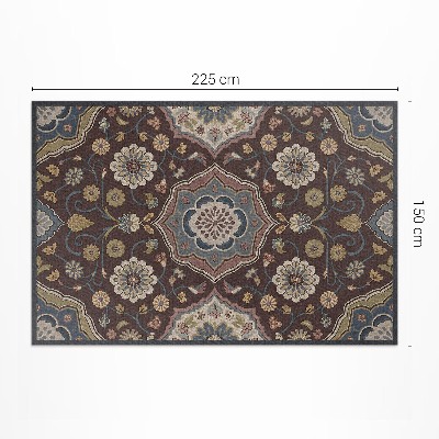 Vinylový koberec Kvety a rastliny ornamentálny vzor vintage