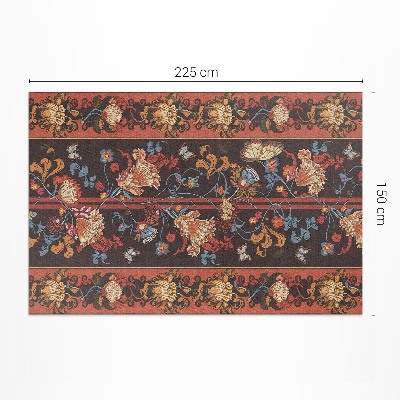 Vinylový koberec Rastlinný ornament v štýle vintage