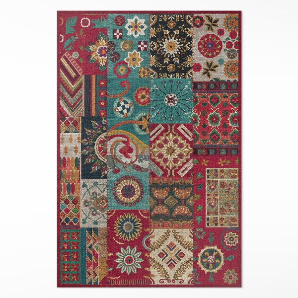 Vinylový koberec Farebný vzor patchwork v štýle perzskom
