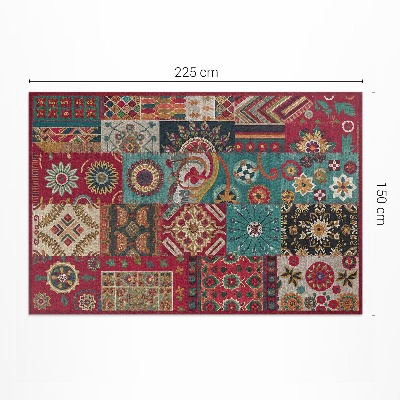Vinylový koberec Farebný vzor patchwork v štýle perzskom