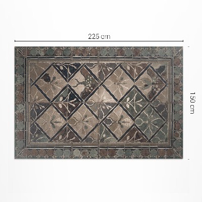 Vinylový koberec Elegantná geometria na vintage dlaždiciach