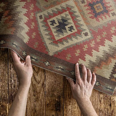 Vinylový koberec Geometrická presnosť aztéckeho umenia
