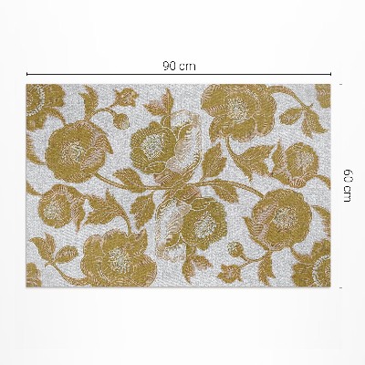 Vinylový koberec Botanický motív v retro štýle