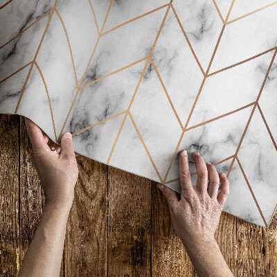 Vinylový koberec Dekoratívne dlaždice s kvetinovými kosoštvorcami