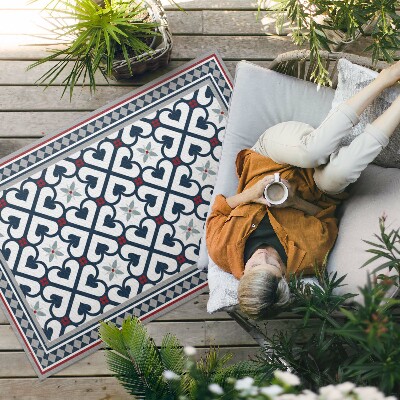 Vinylový koberec Dekoratívna geometrická kvetinová mozaika