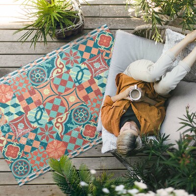 Vinylový koberec kvetinové obkladačky elegantné obkladačky