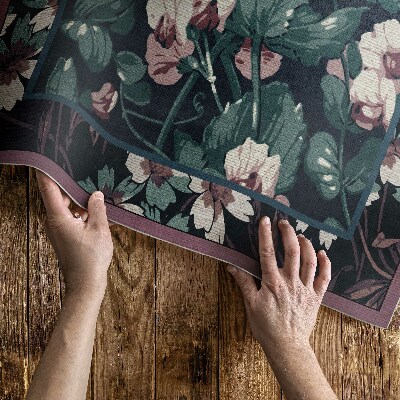 Vinylový koberec Bledý starožitný kvetinový kvetinový dekoratívny starožitný kvetinový