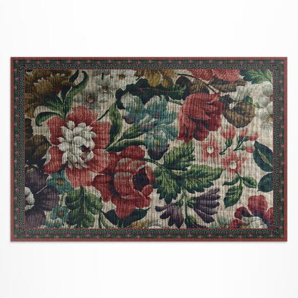 Vinylový koberec William Morris kvetinové motívy