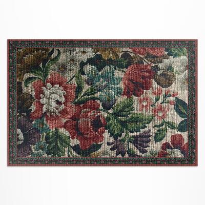Vinylový koberec William Morris kvetinové motívy