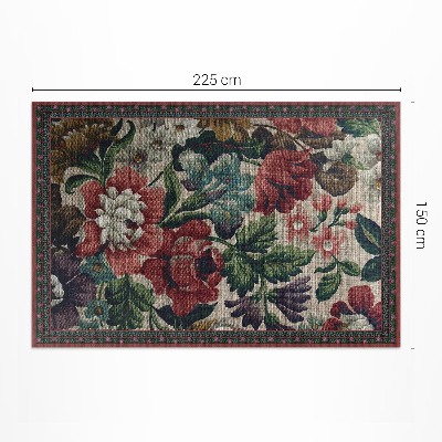Vinylový koberec William Morris kvetinové motívy