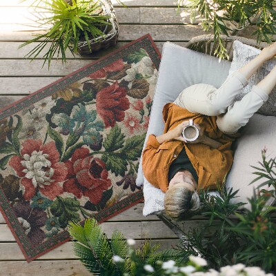 Vinylový koberec William Morris kvetinové motívy