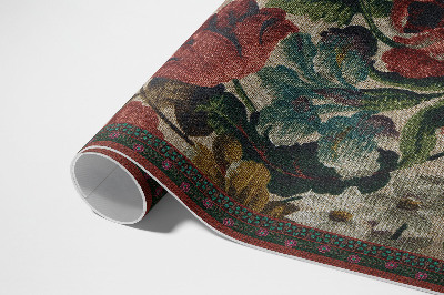 Vinylový koberec William Morris kvetinové motívy