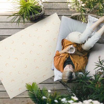 Vinylový koberec Jemné listy a bodky v boho akvarelovej farbe