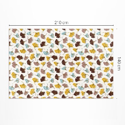 Vinylový koberec Boho dizajn s lineárnymi listami