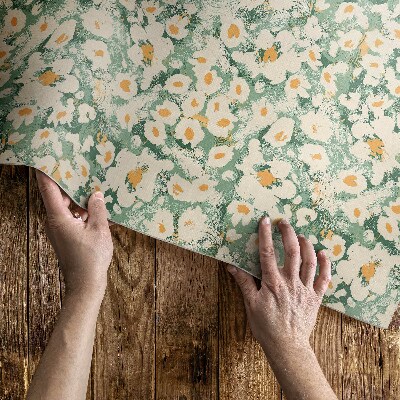 Vinylový koberec Retro vintage geometrický vzor Retro maľované štvorce