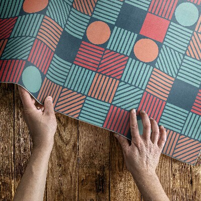 Vinylový koberec Vzorovaná mozaiková dekoratívna dlažba