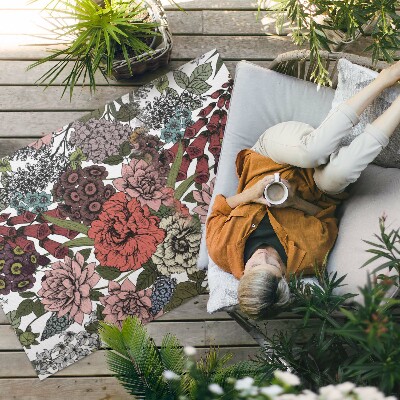 Vinylový koberec Pastelové kvety krásna jemná ilustrácia