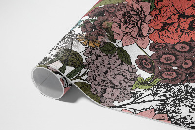Vinylový koberec Pastelové kvety krásna jemná ilustrácia