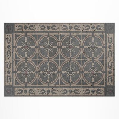 Vinylový koberec Elegantná geometria na vintage dlaždiciach
