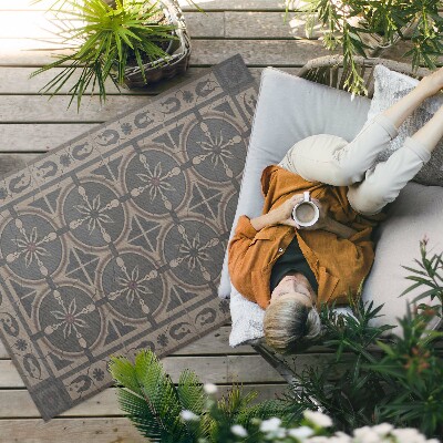 Vinylový koberec Elegantná geometria na vintage dlaždiciach
