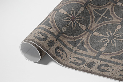 Vinylový koberec Elegantná geometria na vintage dlaždiciach