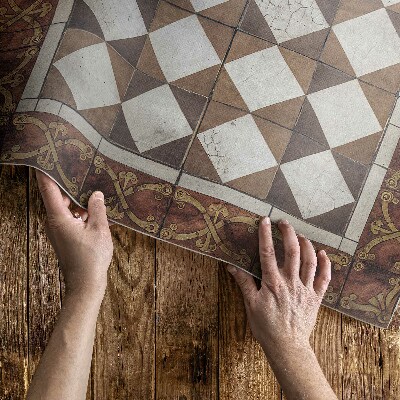 Vinylový koberec Retro dlaždice s geometrickým usporiadaním