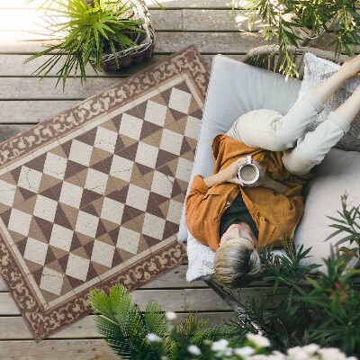 Vinylový koberec Zemité tóny s botanickými vzormi